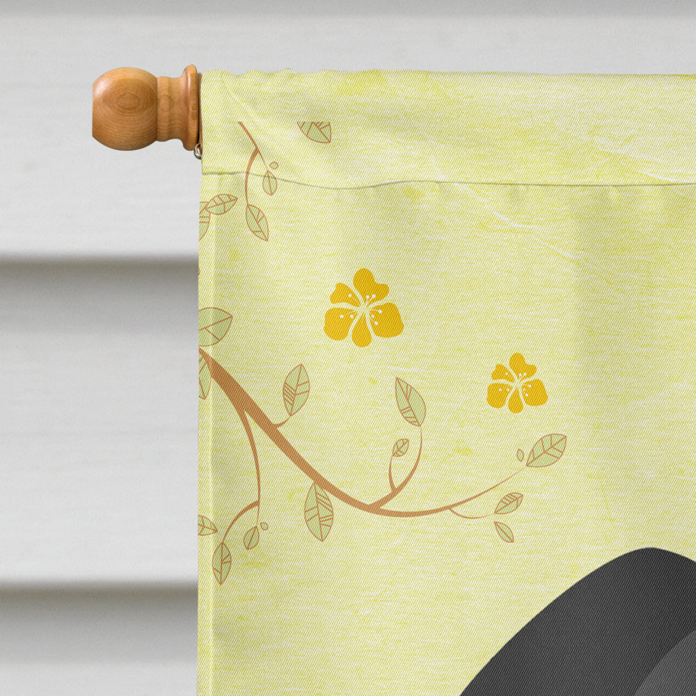 Easter Eggs Pug Black House Flag 28x40 Porch Sleeve Pole Decorative Outside Yard Banner Artwork Wall Hanging, Polyester