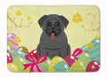 Easter Eggs Pug Black Memory Foam Kitchen Mat Machine Washable Anti-Fatigue Cushion Comfort Bath or Kitchen Rug