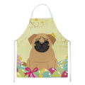 Easter Eggs Pug Brown Apron Cooking Kitchen Server Baking Crafts Gardening for Adult Women Men, Unisex, Large, Multicolor