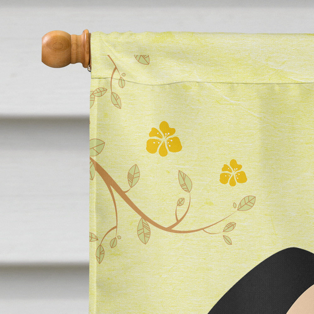 Easter Eggs Pug Fawn House Flag 28x40 Porch Sleeve Pole Decorative Outside Yard Banner Artwork Wall Hanging, Polyester
