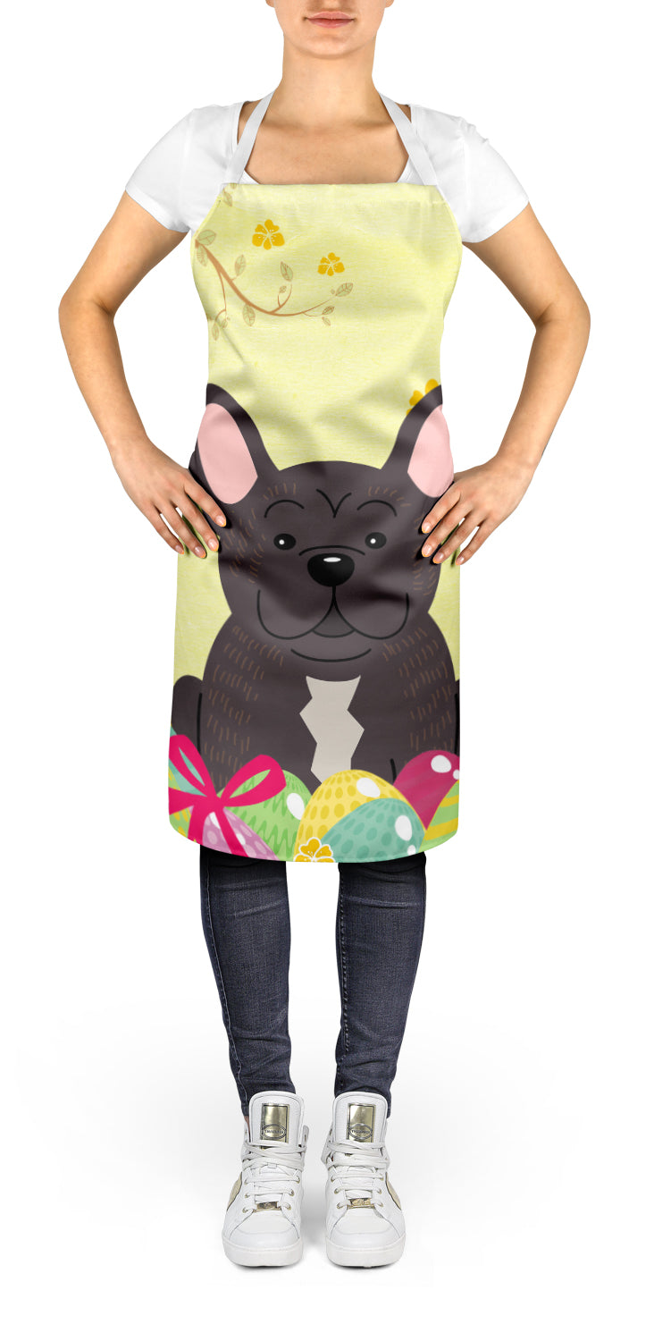Easter Eggs French Bulldog Brindle Apron Cooking Kitchen Server Baking Crafts Gardening for Adult Women Men, Unisex, Large, Multicolor