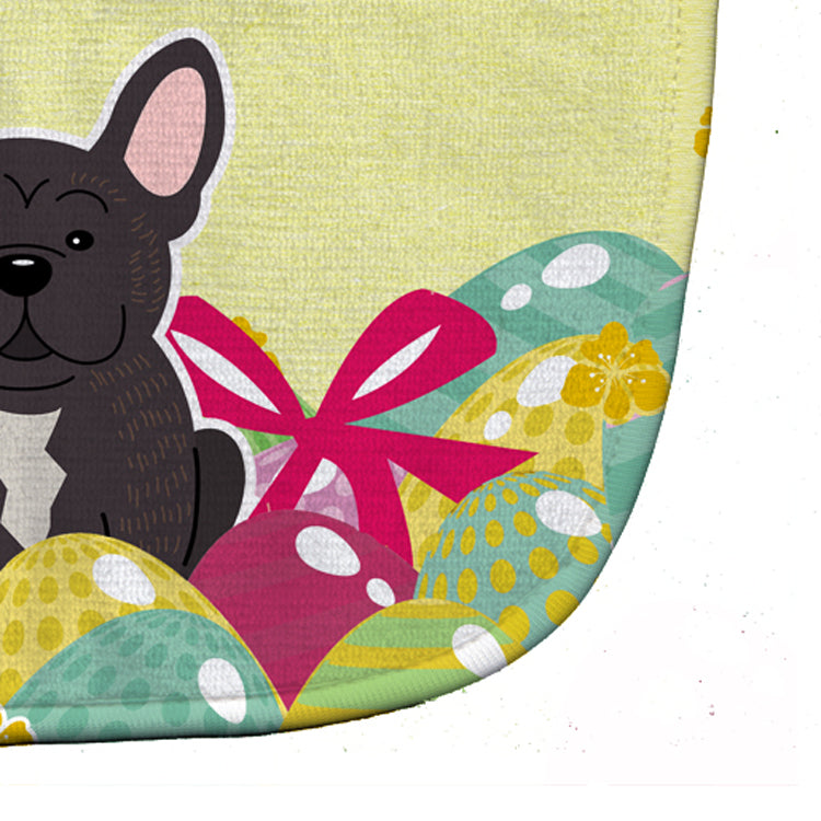 Easter Eggs French Bulldog Brindle Baby Bib Easy-Clean Baby Bib Baby Feeding Accessory Baby Mealtime Essential, 10 x 13, Multicolor