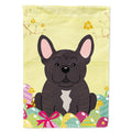 Easter Eggs French Bulldog Brindle House Flag 28x40 Porch Sleeve Pole Decorative Outside Yard Banner Artwork Wall Hanging, Polyester