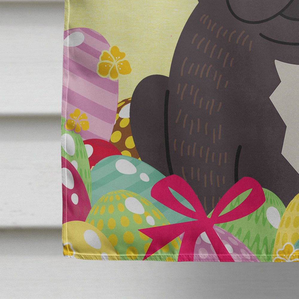Easter Eggs French Bulldog Brindle House Flag 28x40 Porch Sleeve Pole Decorative Outside Yard Banner Artwork Wall Hanging, Polyester