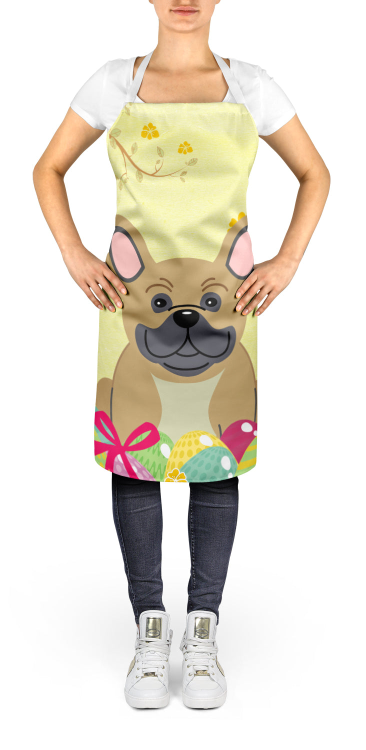 Easter Eggs French Bulldog Cream Apron Cooking Kitchen Server Baking Crafts Gardening for Adult Women Men, Unisex, Large, Multicolor