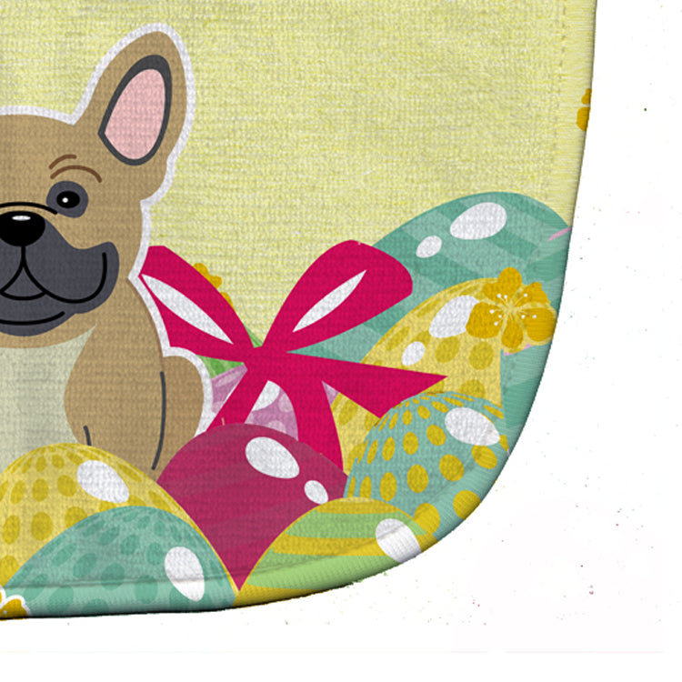 Easter Eggs French Bulldog Cream Baby Bib Easy-Clean Baby Bib Baby Feeding Accessory Baby Mealtime Essential, 10 x 13, Multicolor