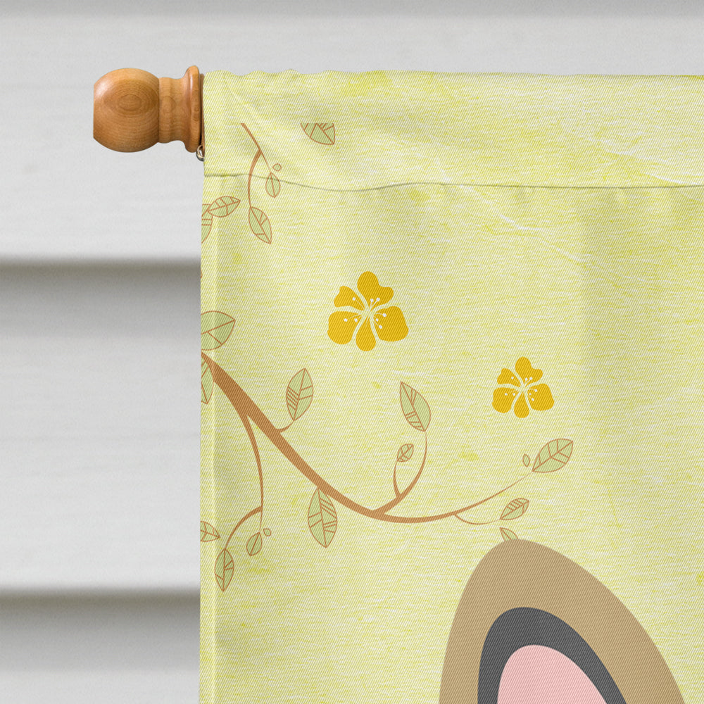 Easter Eggs French Bulldog Cream House Flag 28x40 Porch Sleeve Pole Decorative Outside Yard Banner Artwork Wall Hanging, Polyester