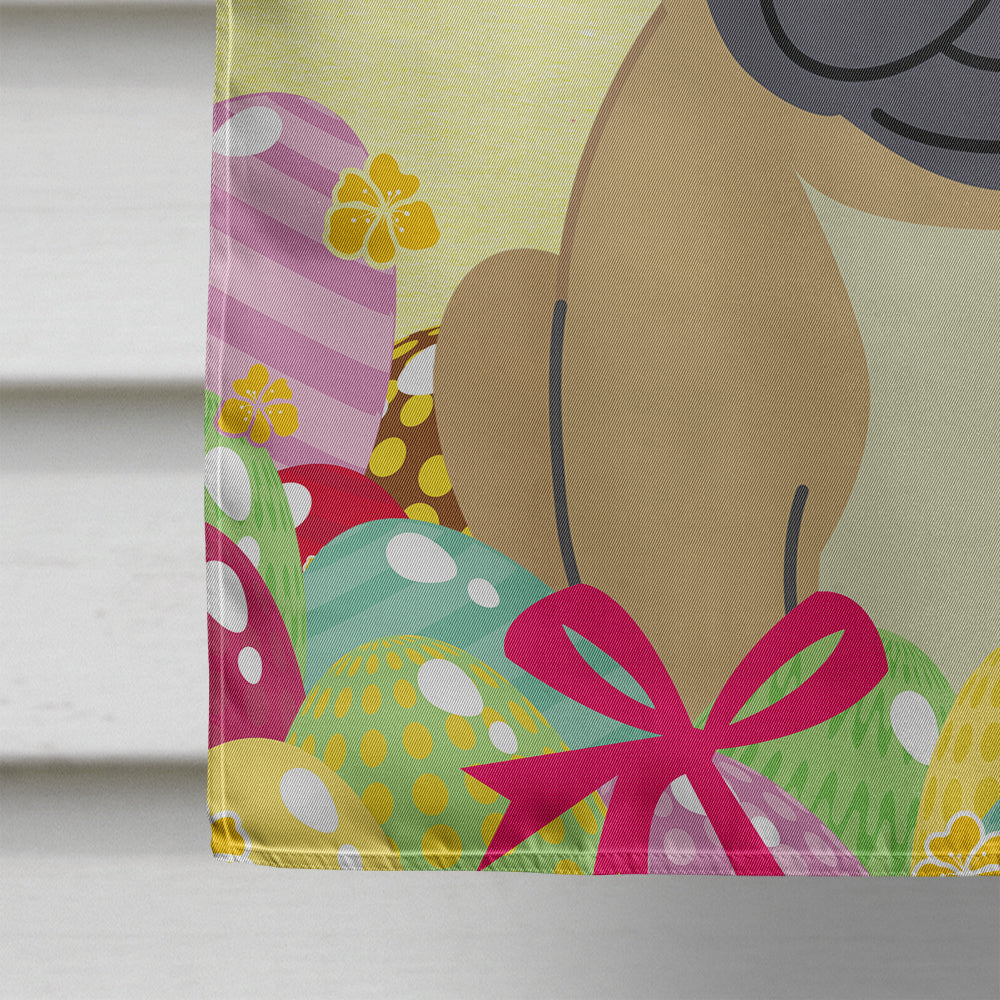 Easter Eggs French Bulldog Cream House Flag 28x40 Porch Sleeve Pole Decorative Outside Yard Banner Artwork Wall Hanging, Polyester
