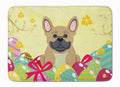 Easter Eggs French Bulldog Cream Memory Foam Kitchen Mat Machine Washable Anti-Fatigue Cushion Comfort Bath or Kitchen Rug