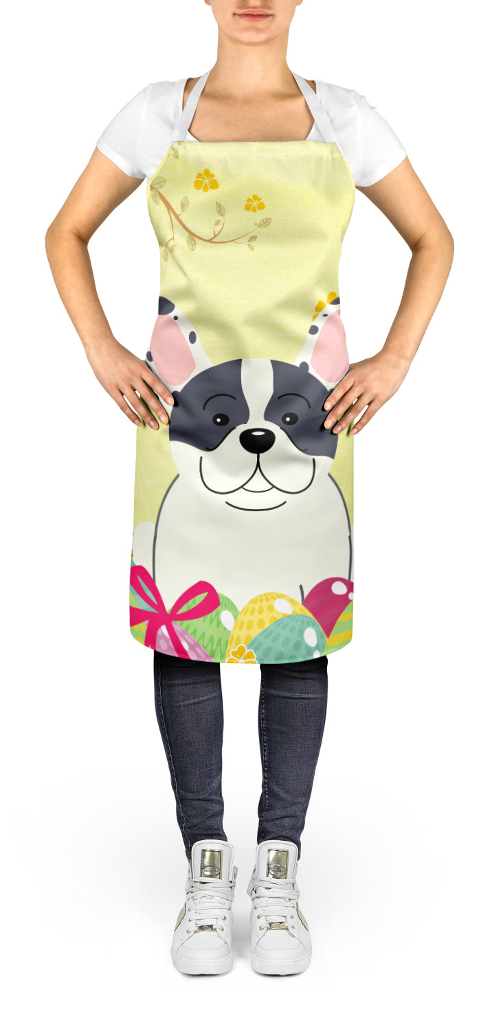 Easter Eggs French Bulldog Piebald Apron Cooking Kitchen Server Baking Crafts Gardening for Adult Women Men, Unisex, Large, Multicolor