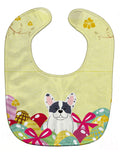 Easter Eggs French Bulldog Piebald Baby Bib Easy-Clean Baby Bib Baby Feeding Accessory Baby Mealtime Essential, 10 x 13, Multicolor