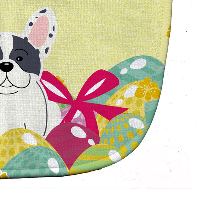 Easter Eggs French Bulldog Piebald Baby Bib Easy-Clean Baby Bib Baby Feeding Accessory Baby Mealtime Essential, 10 x 13, Multicolor