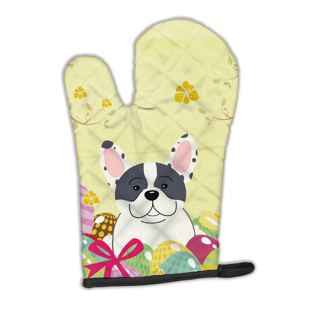 Easter Eggs French Bulldog Piebald Oven Mitt Heat Resistant Thick Oven Mitt for Hot Pans and Oven, Kitchen Mitt Protect Hands, Cooking Baking Glove
