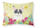 Easter Eggs French Bulldog Piebald Standard Pillowcase Lightweight Super Soft Easy Care Decorative Artwork Pillowcase, Standard