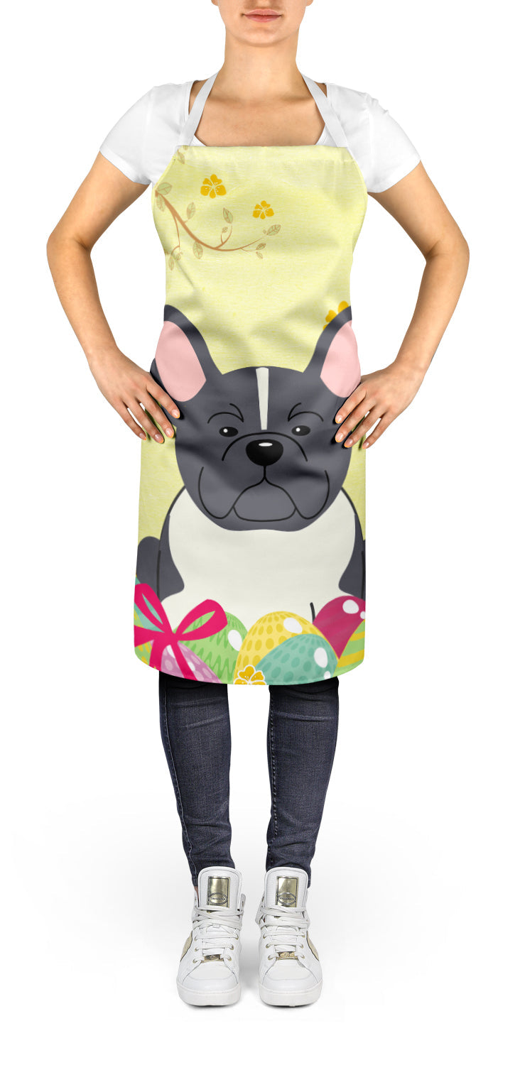 Easter Eggs French Bulldog Black White Apron Cooking Kitchen Server Baking Crafts Gardening for Adult Women Men, Unisex, Large, Multicolor
