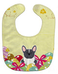 Easter Eggs French Bulldog Black White Baby Bib Easy-Clean Baby Bib Baby Feeding Accessory Baby Mealtime Essential, 10 x 13, Multicolor