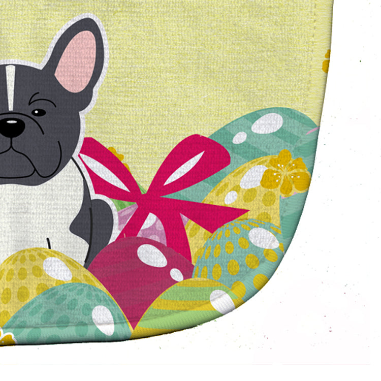 Easter Eggs French Bulldog Black White Baby Bib Easy-Clean Baby Bib Baby Feeding Accessory Baby Mealtime Essential, 10 x 13, Multicolor