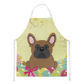 Easter Eggs French Bulldog Brown Apron Cooking Kitchen Server Baking Crafts Gardening for Adult Women Men, Unisex, Large, Multicolor