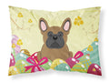 Easter Eggs French Bulldog Brown Standard Pillowcase Lightweight Super Soft Easy Care Decorative Artwork Pillowcase, Standard