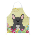 Easter Eggs French Bulldog Black Apron Cooking Kitchen Server Baking Crafts Gardening for Adult Women Men, Unisex, Large, Multicolor
