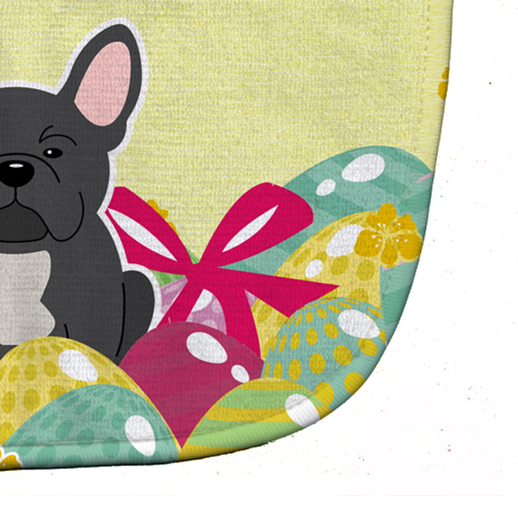 Easter Eggs French Bulldog Black Baby Bib Easy-Clean Baby Bib Baby Feeding Accessory Baby Mealtime Essential, 10 x 13, Multicolor