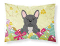 Easter Eggs French Bulldog Black Standard Pillowcase Lightweight Super Soft Easy Care Decorative Artwork Pillowcase, Standard