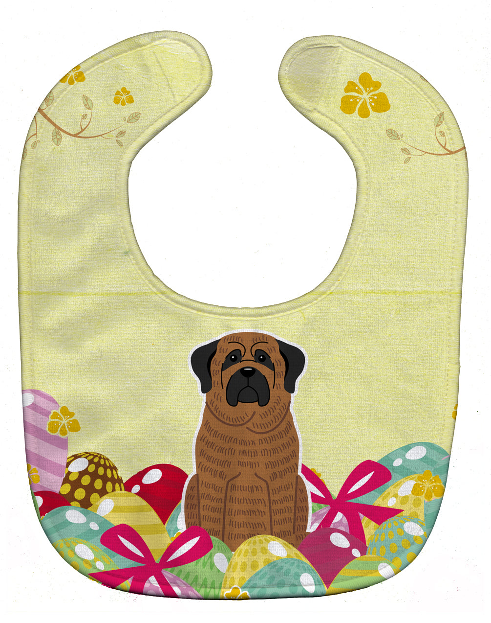 Easter Eggs Mastiff Brindle Baby Bib Easy-Clean Baby Bib Baby Feeding Accessory Baby Mealtime Essential, 10 x 13, Multicolor