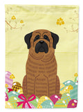 Easter Eggs Mastiff Brindle House Flag 28x40 Porch Sleeve Pole Decorative Outside Yard Banner Artwork Wall Hanging, Polyester
