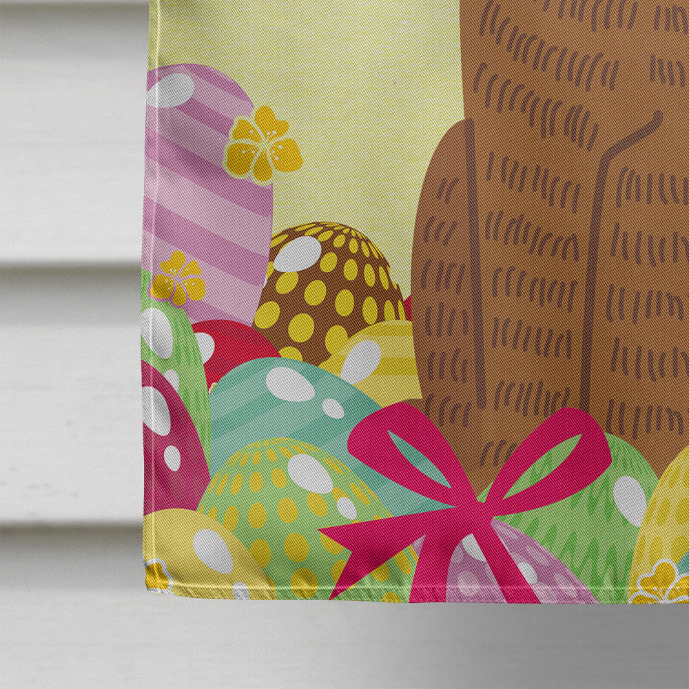 Easter Eggs Mastiff Brindle House Flag 28x40 Porch Sleeve Pole Decorative Outside Yard Banner Artwork Wall Hanging, Polyester