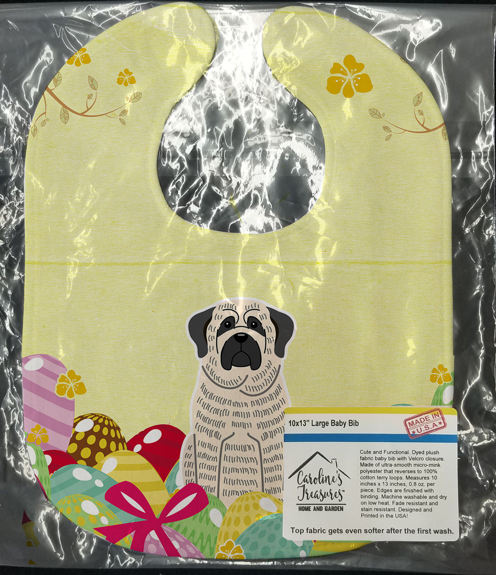 Easter Eggs Mastiff Brindle White Baby Bib Easy-Clean Baby Bib Baby Feeding Accessory Baby Mealtime Essential, 10 x 13, Multicolor