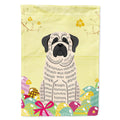 Easter Eggs Mastiff Brindle White House Flag 28x40 Porch Sleeve Pole Decorative Outside Yard Banner Artwork Wall Hanging, Polyester
