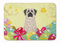 Easter Eggs Mastiff Brindle White Memory Foam Kitchen Mat Machine Washable Anti-Fatigue Cushion Comfort Bath or Kitchen Rug
