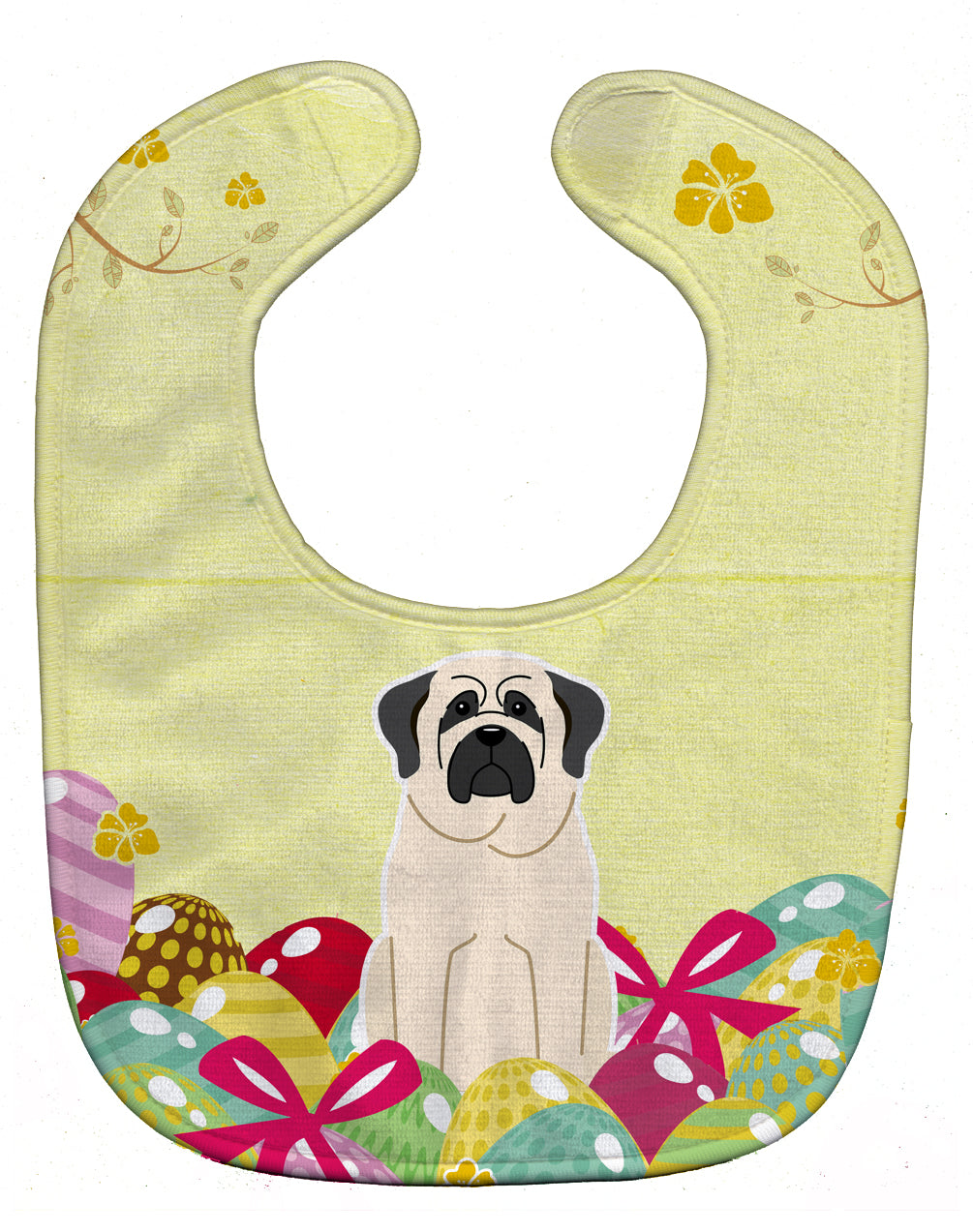 Easter Eggs Mastiff White Baby Bib Easy-Clean Baby Bib Baby Feeding Accessory Baby Mealtime Essential, 10 x 13, Multicolor