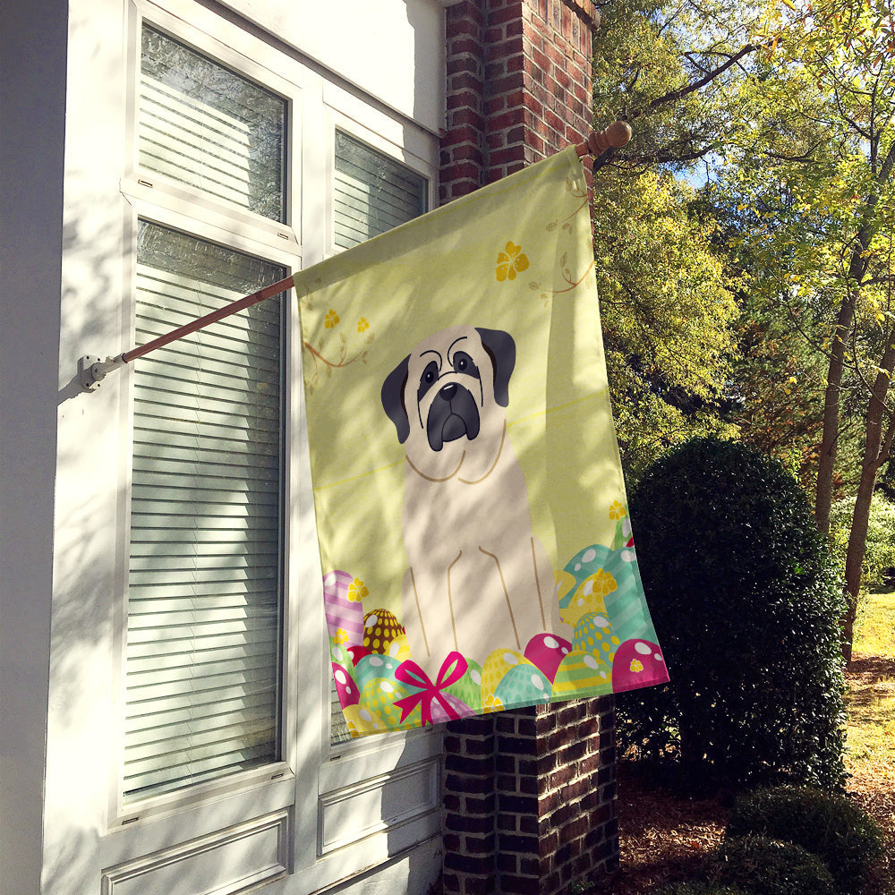 Easter Eggs Mastiff White House Flag 28x40 Porch Sleeve Pole Decorative Outside Yard Banner Artwork Wall Hanging, Polyester