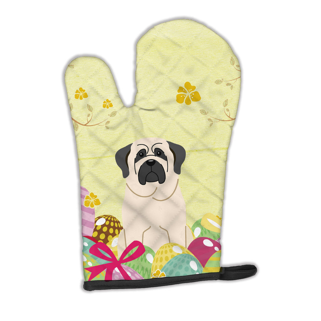 Easter Eggs Mastiff White Oven Mitt Heat Resistant Thick Oven Mitt for Hot Pans and Oven, Kitchen Mitt Protect Hands, Cooking Baking Glove
