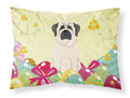 Easter Eggs Mastiff White Standard Pillowcase Lightweight Super Soft Easy Care Decorative Artwork Pillowcase, Standard