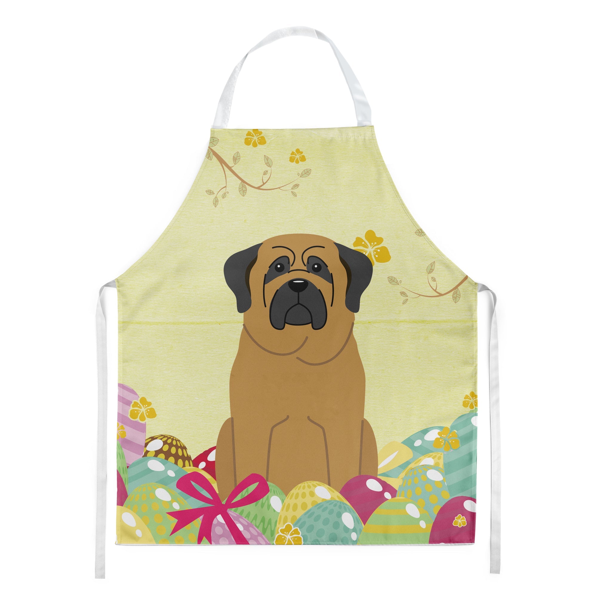 Easter Eggs Mastiff Apron Cooking Kitchen Server Baking Crafts Gardening for Adult Women Men, Unisex, Large, Multicolor
