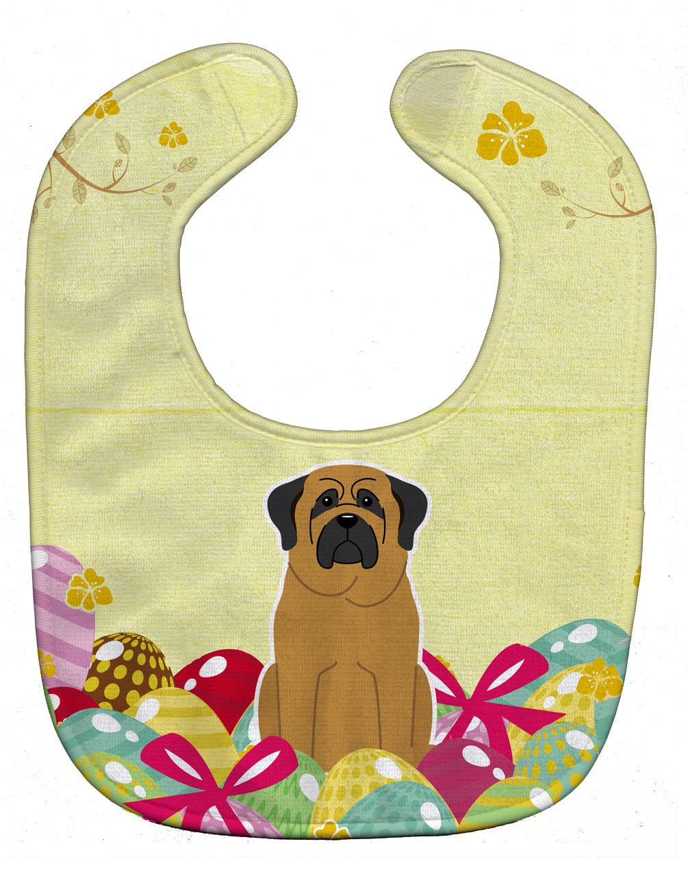 Easter Eggs Mastiff Baby Bib Easy-Clean Baby Bib Baby Feeding Accessory Baby Mealtime Essential, 10 x 13, Multicolor