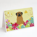 Easter Eggs Mastiff Greeting Cards Pack of 8 Blank Cards with Envelopes Whimsical A7 Size 5x7