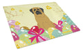 Easter Eggs Mastiff Cutting Board Tempered Glass Kitchen Cutting Surface, Heat Resistant Chopping, Non-Slip Feet, Food Prep & Serving