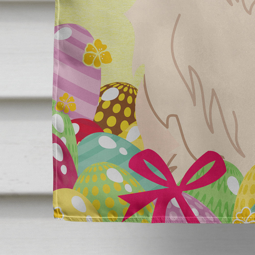 Easter Eggs Lowchen House Flag 28x40 Porch Sleeve Pole Decorative Outside Yard Banner Artwork Wall Hanging, Polyester