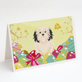 Easter Eggs Lowchen Greeting Cards Pack of 8 Blank Cards with Envelopes Whimsical A7 Size 5x7