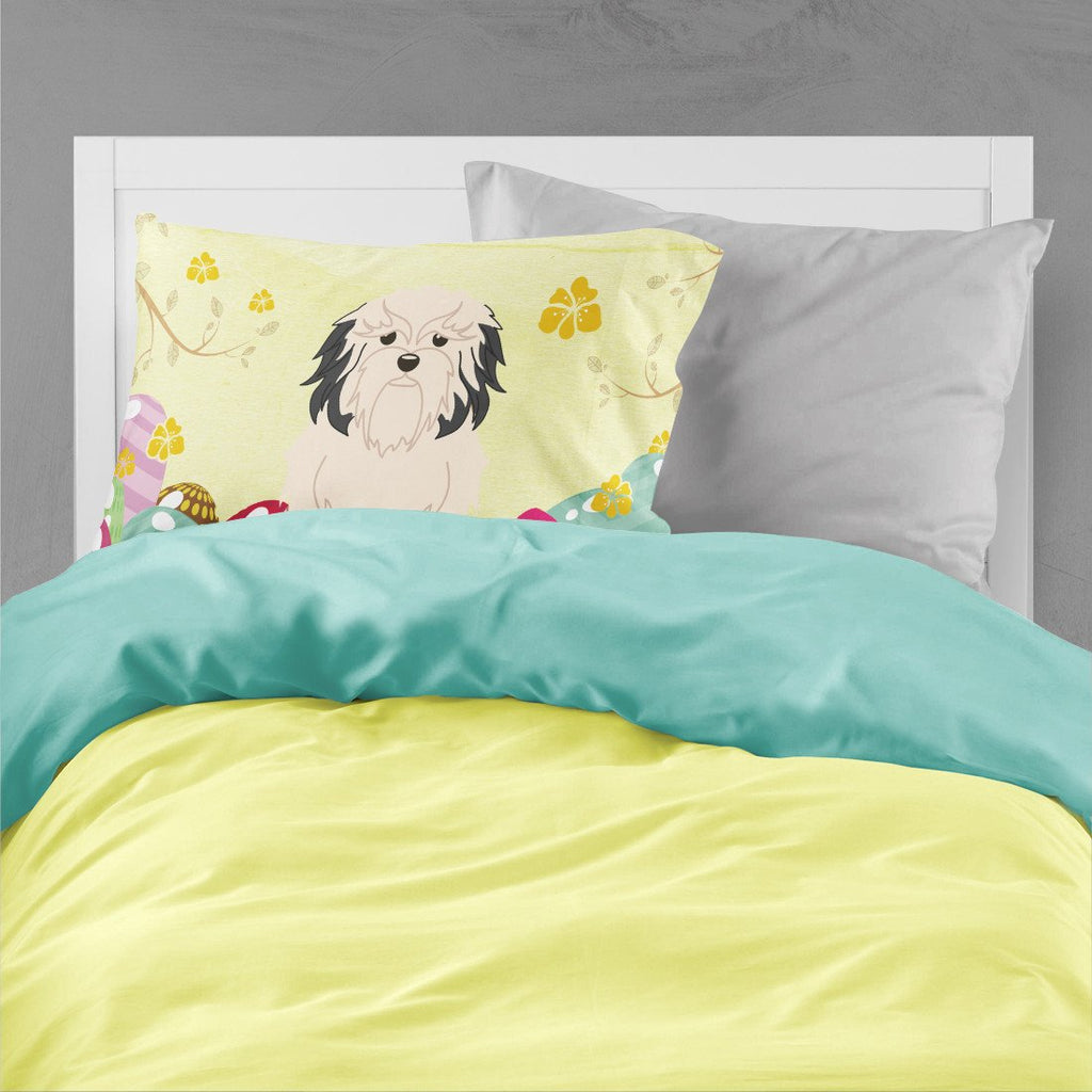 Easter Eggs Lowchen Standard Pillowcase Lightweight Super Soft Easy Care Decorative Artwork Pillowcase, Standard