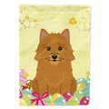 Easter Eggs Norwich Terrier House Flag 28x40 Porch Sleeve Pole Decorative Outside Yard Banner Artwork Wall Hanging, Polyester
