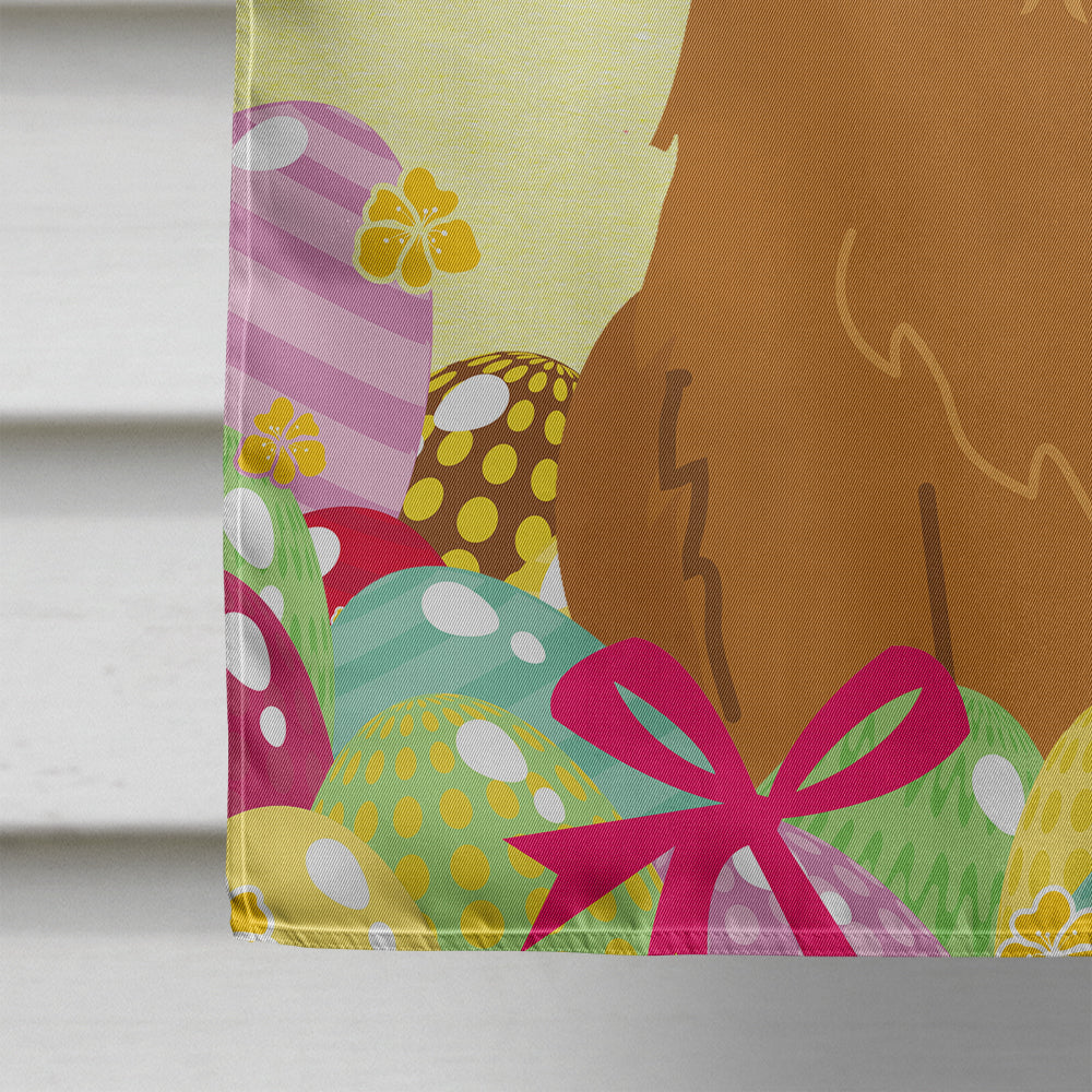 Easter Eggs Norwich Terrier House Flag 28x40 Porch Sleeve Pole Decorative Outside Yard Banner Artwork Wall Hanging, Polyester