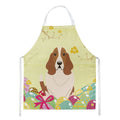 Easter Eggs Basset Hound Apron Cooking Kitchen Server Baking Crafts Gardening for Adult Women Men, Unisex, Large, Multicolor