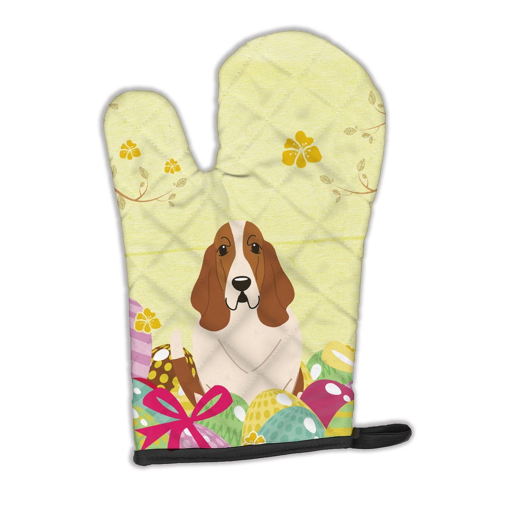 Easter Eggs Basset Hound Oven Mitt Heat Resistant Thick Oven Mitt for Hot Pans and Oven, Kitchen Mitt Protect Hands, Cooking Baking Glove