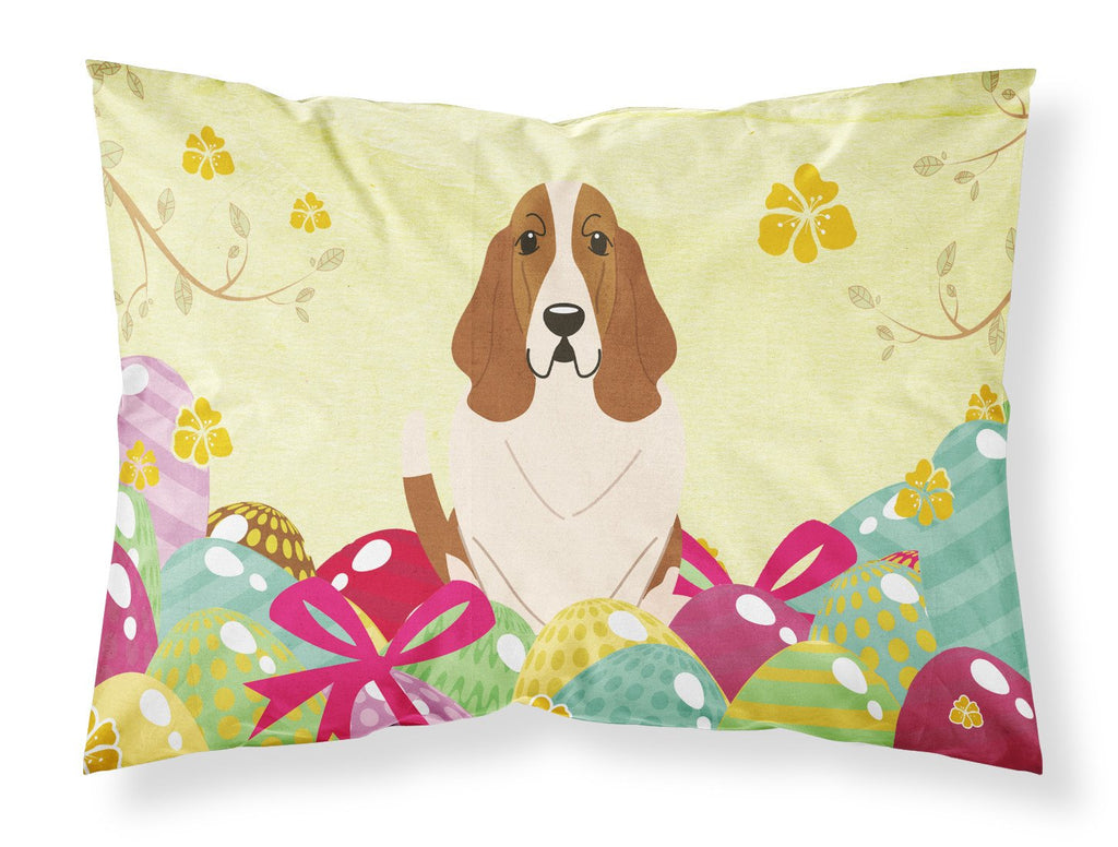 Easter Eggs Basset Hound Standard Pillowcase Lightweight Super Soft Easy Care Decorative Artwork Pillowcase, Standard