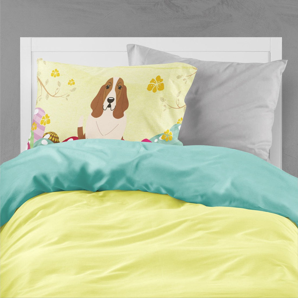 Easter Eggs Basset Hound Standard Pillowcase Lightweight Super Soft Easy Care Decorative Artwork Pillowcase, Standard