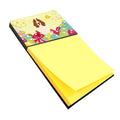 Easter Eggs Basset Hound Watercolor Sticky Note Holder Refillable Dispenser Desk Accessory 3x3 Pad Gift